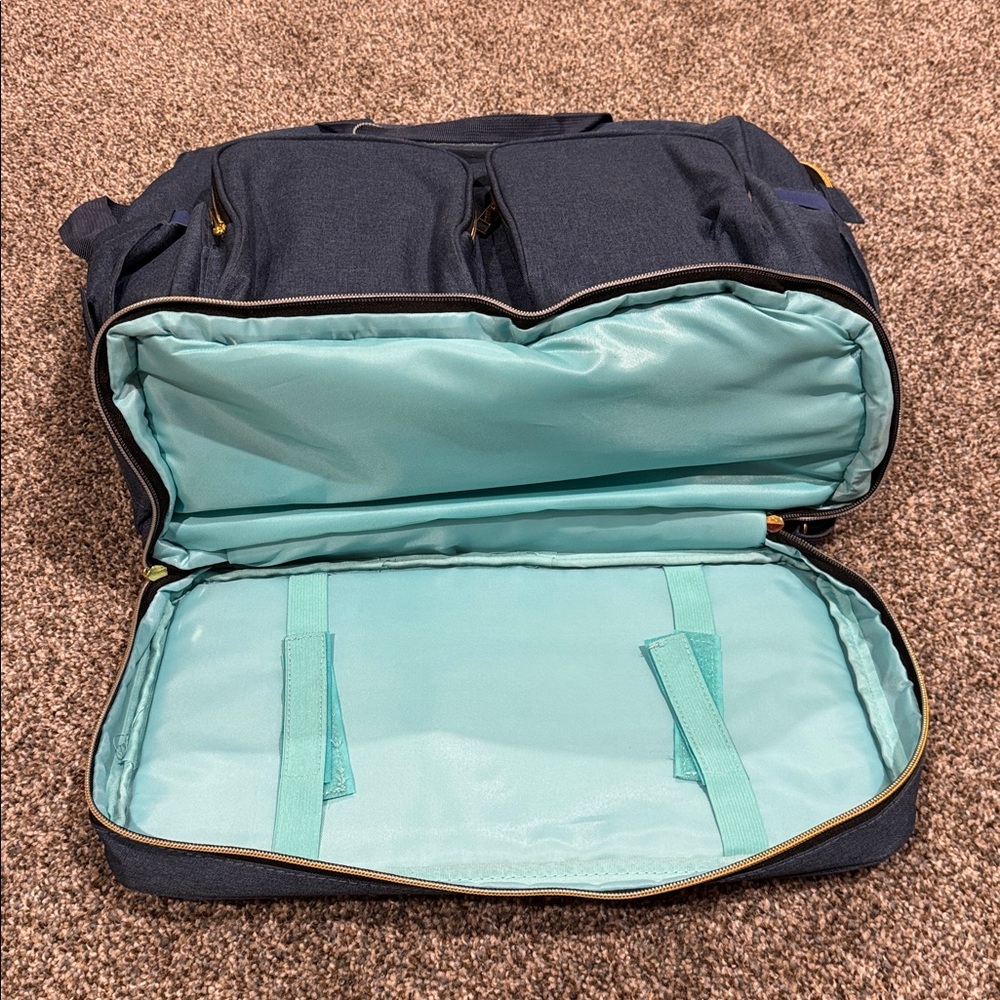 Eden & Elan Diaper Bag Backpack Navy Blue Large Capacity Mint Condition - Picture 6 of 16
